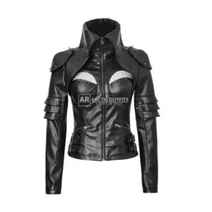 Queensland Gothic Rivet Studded Biker Leather Jackets