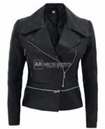 Scarlett Black Biker Leather Jacket