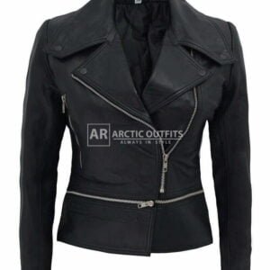Scarlett Black Biker Leather Jacket