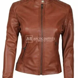 Brisbane Slim Fit Bomber Leather Jacket