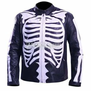 Melvin Halloween Cosplay Skeleton Leather Jacket
