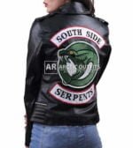 Snake Serpents South-Side River-Dale Faux Leather Biker Jacket
