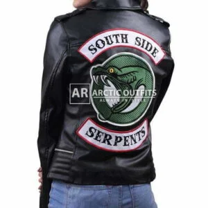 Snake Serpents South-Side River-Dale Faux Leather Biker Jacket