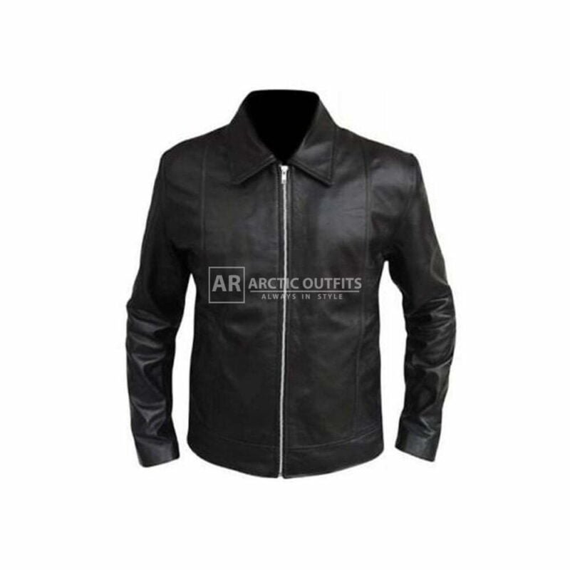 Mansion Black Leather Bomber Jacket Mansion Black Leather Bomber Jacket
