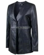 Sandra Long Quilted Leather Jacket