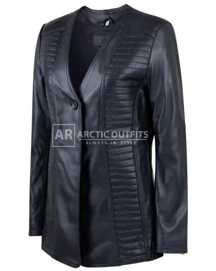 Sandra Long Quilted Leather Jacket