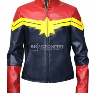 Evans Captain Marvel Faux Leather Jacket