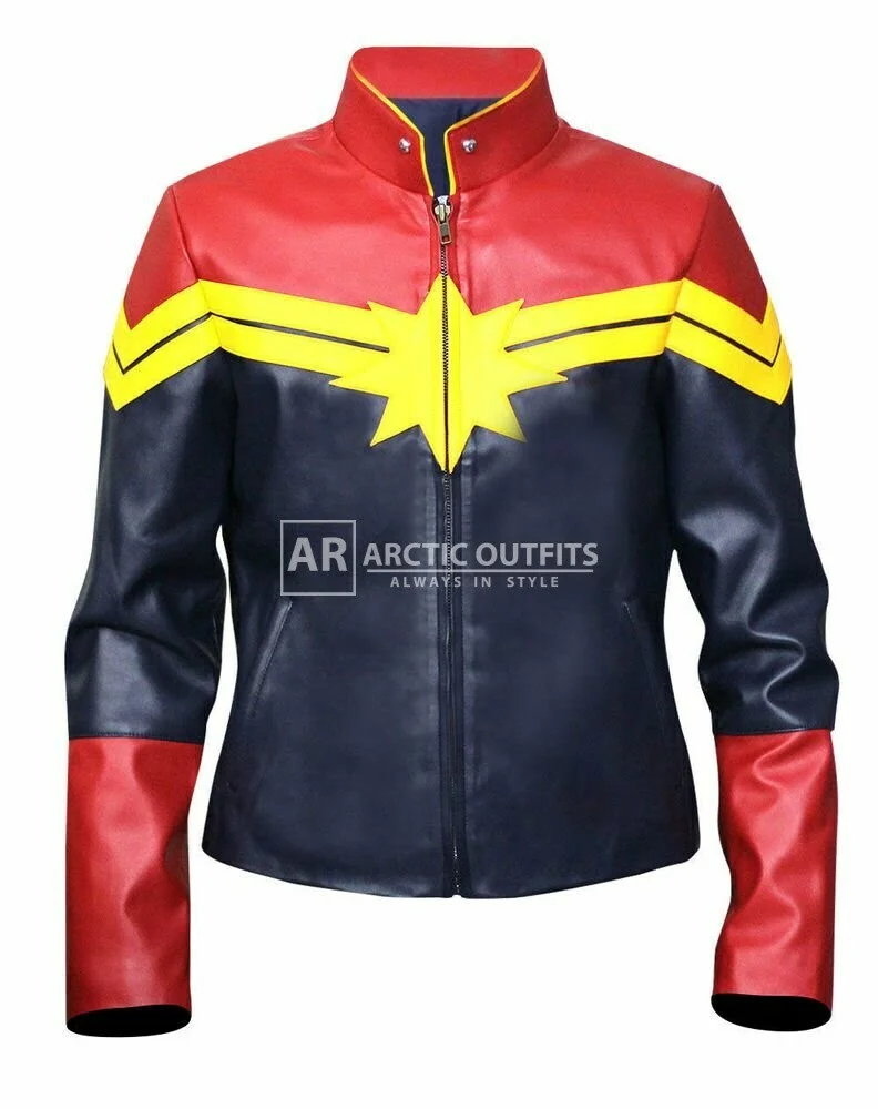 Evans Captain Marvel Faux Leather Jacket