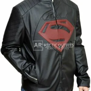 Edward Superman Justice Black Leather Jacket