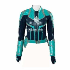 Maine Captain Marvel Green Faux Leather Jacket