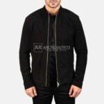 Edmonton Suede Black Leather Biker Jacket Edmonton Suede Black Leather Biker Jacket