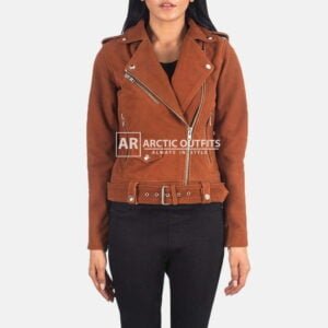 Alison Brown Suede Biker Jacket