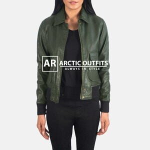 Westa An-2 Green Leather Bomber Jacket