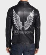 Scotia Wings Black Leather Biker Jacket Scotia Wings Black Leather Biker Jacket