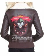 HD Quinn Brown Leather Bomber Jacket