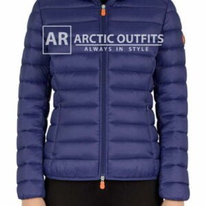 Royal Blue Daisy Quilted Puffer Jacket