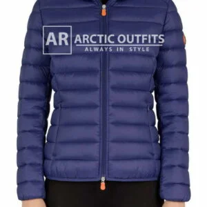 Royal Blue Daisy Quilted Puffer Jacket