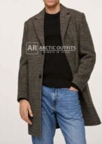 Prince of Wales Wool-Blend Coat