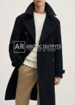Virgin Wool Black Coat