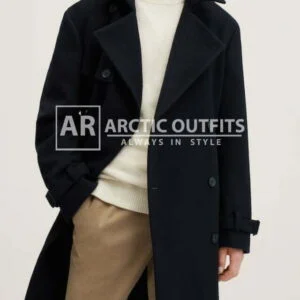 Virgin Wool Black Coat