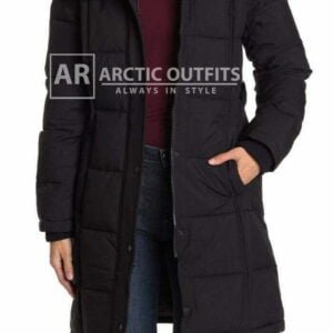 Hooded Belted Puffer Parka Coat