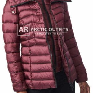Magenta EcoPlumy Puffer Jacket