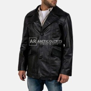 Brawn Ton Black Leather Coat