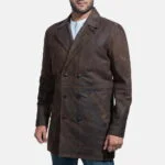 Mens Half Life Brown Leather Coat 2-1491383135659