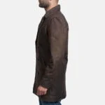 Mens Half Life Brown Leather Coat 3-1491383135803