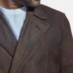 Mens Half Life Brown Leather Coat 5-1491383135601