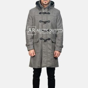 Drake Grey Wool Duffle Coat