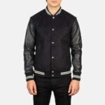 Men's+Vaxton+Black+Striped+Hybrid+Varsity+Jacket+Close+Front-5-1634137063029