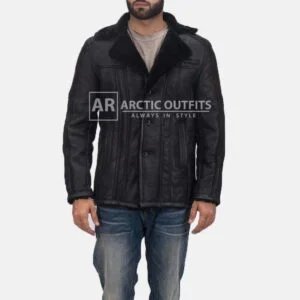 Fur Cliff Double Face Shearling Leather Coat