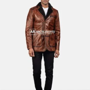 Rocky Brown Fur Leather Coat