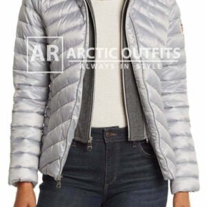 Grey Hooded Puffer Jacket