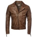 Leather Biker Jacket Timber