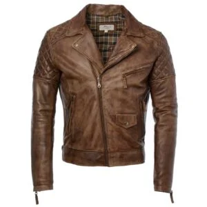 Leather Biker Jacket Timber
