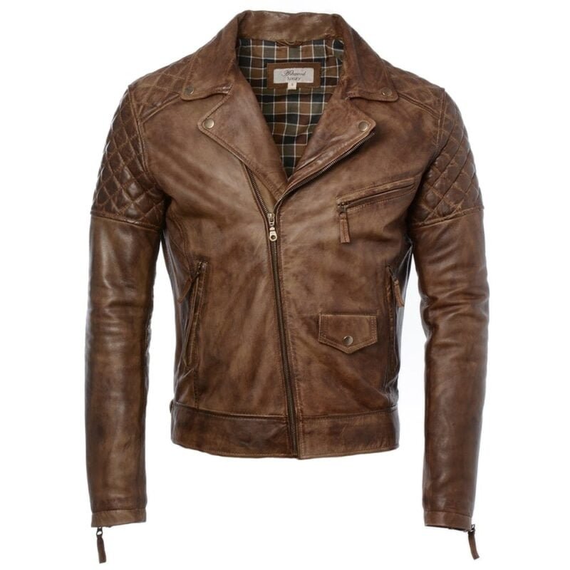 Leather Biker Jacket Timber