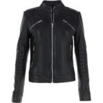 Ladies Leather Biker Jacket