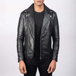 Noah Black Leather Biker