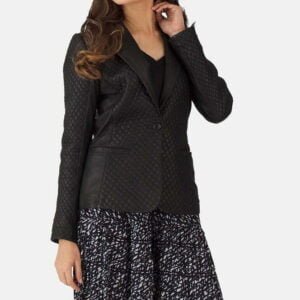 Arctic Quilted Black Leather