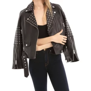 Womens Studded Motorcycle Jacket