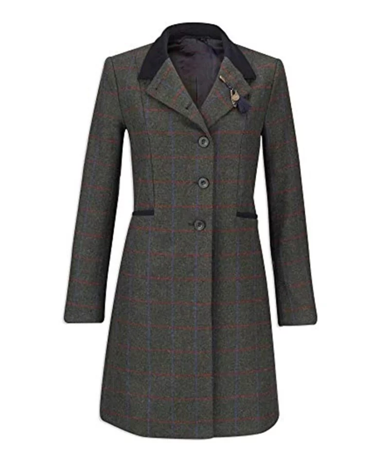 Womens Style British Tweed Coat