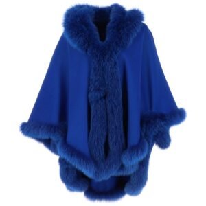 Fur Poncho Blue