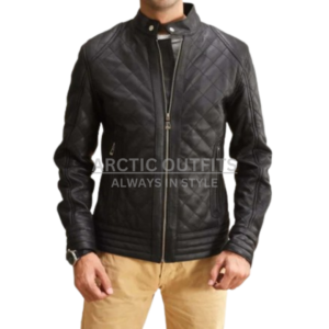 Williams Quilted Black Leather Jacket