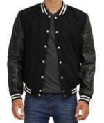 Jacket With Leather Sleeves Jacket With Leather Sleeves