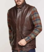 Mens Brown Lambskin Vest Mens Brown Lambskin Vest
