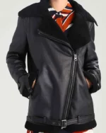 Leather Shearling Aviator Jacket