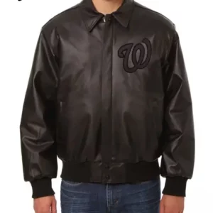 Washington Nationals Leather Jacket