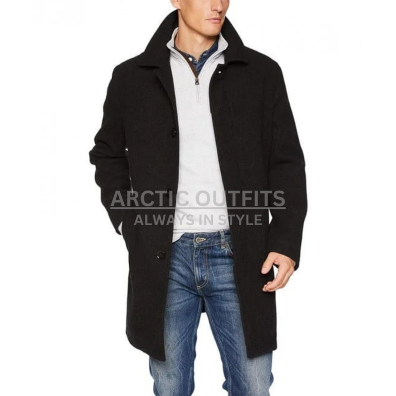 Crosby Black Wool Coat